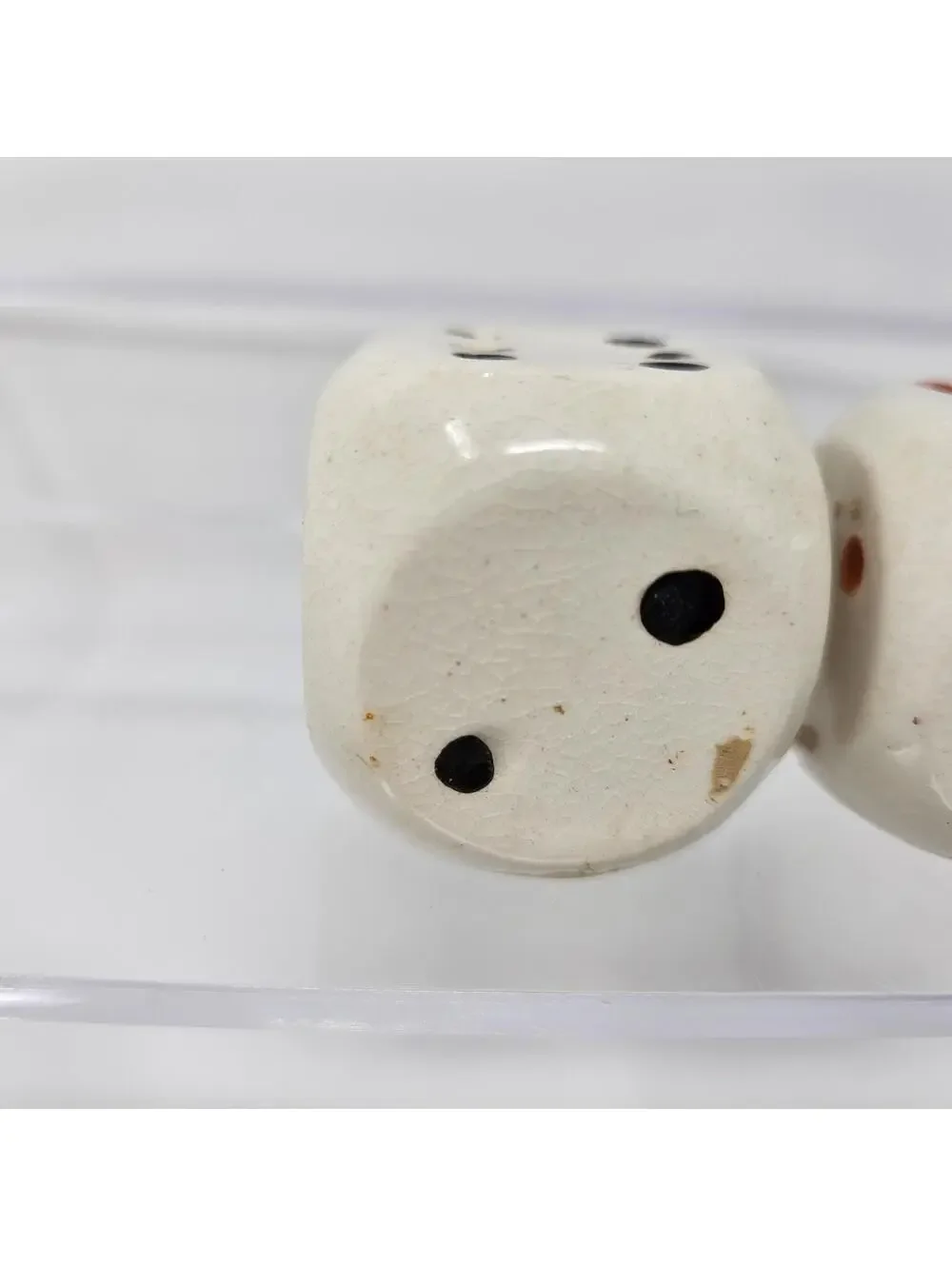 Vintage Dice Salt & Pepper Shakers 1950's Black & Red Dots Made In Japan